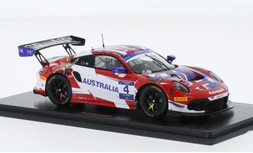 Porsche 911 1/43 Spark GT3 R No.4 Team Australia FIA Motorsport Games GT Sprint Cup Paul Ricard 2022 coche miniatura
