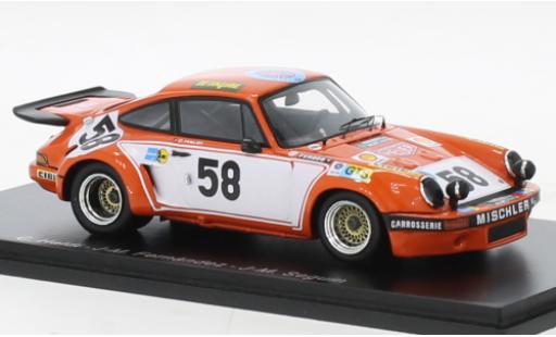 Coche miniatura Porsche 930 RSR 1/43 Spark 911 3.0 No.58 24h Le Mans 1974 Porsche 930 RSR 1/43 Spark 911 3.0 No.58 24h Le Mans 1974 coche miniatura