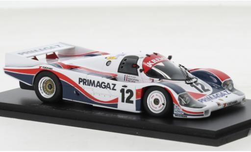 Coche miniatura Porsche 956 1986 1/43 Spark No.12 24h Le Mans Porsche 956 1986 1/43 Spark No.12 24h Le Mans coche miniatura