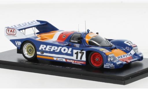 Coche miniatura Porsche 962 1991 1/43 Spark C RHD No.17 Brun Motorsport Repsol 24h Le Mans Porsche 962 1991 1/43 Spark C RHD No.17 Brun Motorsport Repsol 24h Le Mans coche miniatura