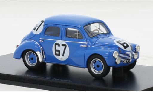 Coche miniatura Renault 4CV 1/43 Spark azul No.67 24h Le Mans 1952 Renault 4CV 1/43 Spark azul No.67 24h Le Mans 1952 coche miniatura