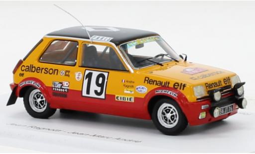 Renault 5 1/43 Spark Alpine Gr.2 No.19 Calberson Rallye WM Rallye Monte Carlo 1978 coche miniatura