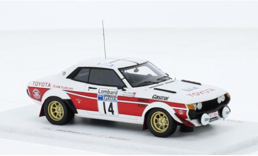 Coche miniatura Toyota Celica 1/43 Spark 2000 GT (TA22) No.14 Rallye WM RAC Rallye 1977 Toyota Celica 1/43 Spark 2000 GT (TA22) No.14 Rallye WM RAC Rallye 1977 coche miniatura