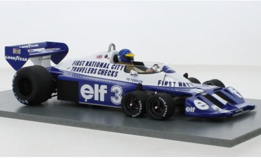 Tyrrell P34 1/18 Spark No.3 First National City Formel 1 GP Italien 1977 coche miniatura