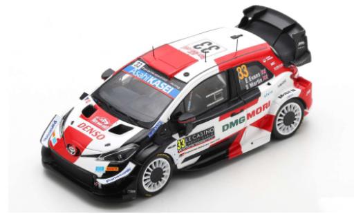 Coche miniatura Toyota Yaris 1/43 Spark WRC No.33 Gazoo Racing Rallye WM Rallye Monte Carlo 2021 E.Evans/S.Martin Toyota Yaris 1/43 Spark WRC No.33 Gazoo Racing Rallye WM Rallye Monte Carlo 2021 E.Evans/S.Martin coche miniatura
