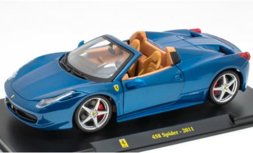 Ferrari 458 1/24 SpecialC Spider metalico azul 2011 coche miniatura