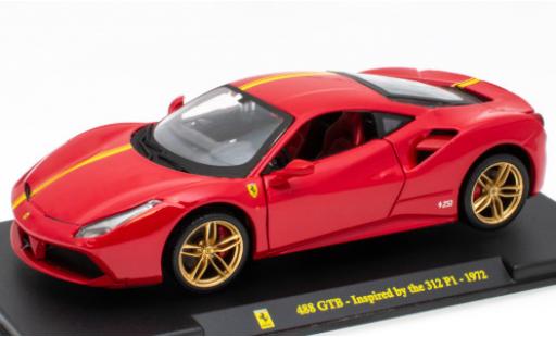 Ferrari 488 1/24 SpecialC GTB rojo/amarillo Inspired by the 312 P1 (1972) coche miniatura