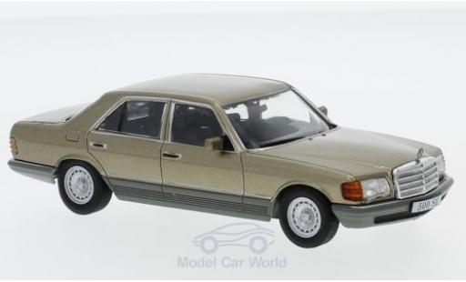 Mercedes 500 1/43 SpecialC SE (W126) metalico beige 1979 ohne Vitrine coche miniatura