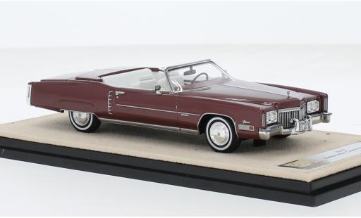 Coche miniatura Cadillac Eldorado 1/18 Stamp Models Cabriolet metallise rojo 1972 1:18 Cadillac Eldorado 1/18 Stamp Models Cabriolet metallise rojo 1972 1:18 coche miniatura