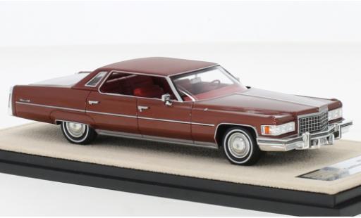 Cadillac Deville 1/43 Stamp Models DeVille Sedan metallise rojo 1976 coche miniatura
