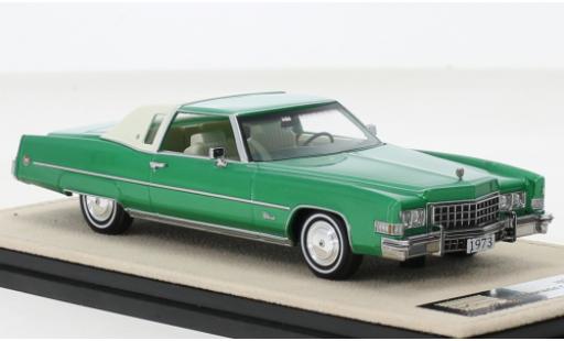 Cadillac Eldorado 1/43 Stamp Models Custom Cabriolet metallise verde 1973 coche miniatura