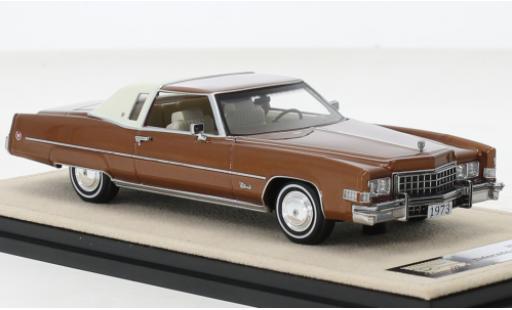 Cadillac Eldorado 1/43 Stamp Models Douane cabriolet metallise brun 1973 coche miniatura