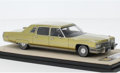 Coche miniatura Cadillac Fleetwood 1/43 Stamp Models 75 Limousine doré 1973 Cadillac Fleetwood 1/43 Stamp Models 75 Limousine doré 1973 coche miniatura