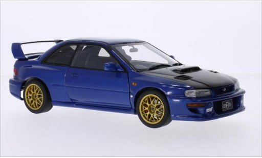 Subaru Impreza 22B 1/18 Autoart metalico azul/carbon RHD 1998 coche miniatura