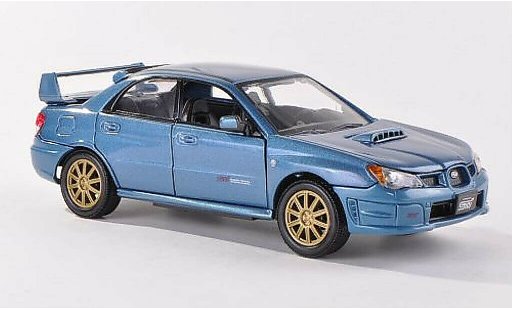 Subaru Impreza STI 1/24 Motormax azul-gris coche miniatura