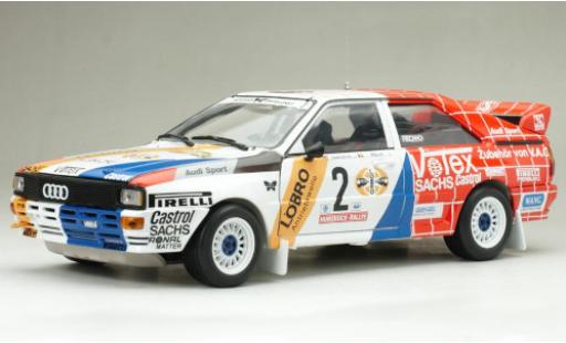 Audi Quattro 1/18 Sun Star quattro A1 No.2 Votex Rallye DM Rally Hunsrück 1984 H.Demuth/W.Lux coche miniatura