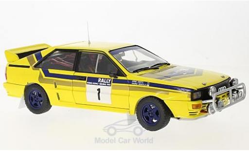 Audi Quattro 1/18 Sun Star A2 No.1 555 Rallye Hong Kong - Peking 1985 mit Decals H.Mikkola/A.Hertz coche miniatura