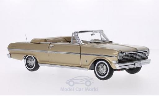 Coche miniatura Chevrolet Nova 1963 1/18 Sun Star Convertible metalico marron 1963 Verdeck geöffnet Chevrolet Nova 1963 1/18 Sun Star Convertible metalico marron 1963 Verdeck geöffnet coche miniatura