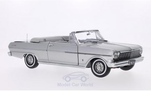 Coche miniatura Chevrolet Nova 1963 1/18 Sun Star Convertible gris 1963 Verdeck geöffnet Chevrolet Nova 1963 1/18 Sun Star Convertible gris 1963 Verdeck geöffnet coche miniatura