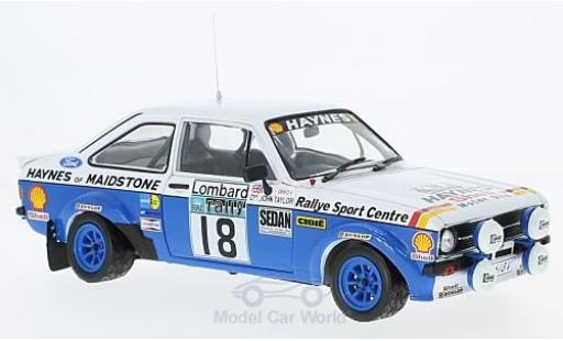 Coche miniatura Ford Escort 1/18 Sun Star MK II RS 1800 RHD No.18 Rallye WM RAC Rallye 1980 J.Taylor/P.Short Ford Escort 1/18 Sun Star MK II RS 1800 RHD No.18 Rallye WM RAC Rallye 1980 J.Taylor/P.Short coche miniatura