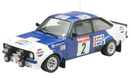 Coche miniatura Ford Escort 1/18 Sun Star MkII RS1800 No.2 Pepsi Circuit des Ardennes 1983 mit Decals P.Airikkala/J.Piironen Ford Escort 1/18 Sun Star MkII RS1800 No.2 Pepsi Circuit des Ardennes 1983 mit Decals P.Airikkala/J.Piironen coche miniatura