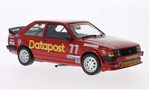 Coche miniatura Ford Escort 1/18 Sun Star MKIII RS 1600i RHD No.77 Royal Mail Datapost British Saloon Car Championship 1984 R.Longman Ford Escort 1/18 Sun Star MKIII RS 1600i RHD No.77 Royal Mail Datapost British Saloon Car Championship 1984 R.Longman coche miniatura