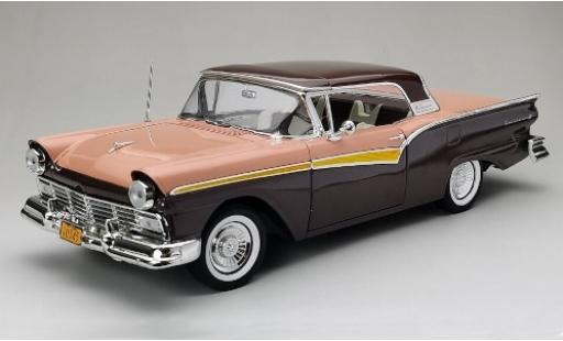 Coche miniatura Ford Fairlane 1/18 Sun Star 500 Skyliner rosa/marron 1957 Ford Fairlane 1/18 Sun Star 500 Skyliner rosa/marron 1957 coche miniatura