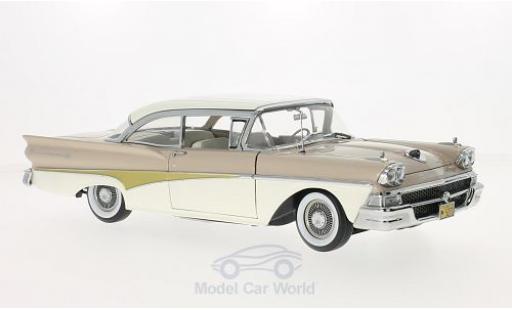 Coche miniatura Ford Fairline 1/18 Sun Star 500 HardTop beige/blanco Ford Fairline 1/18 Sun Star 500 HardTop beige/blanco coche miniatura