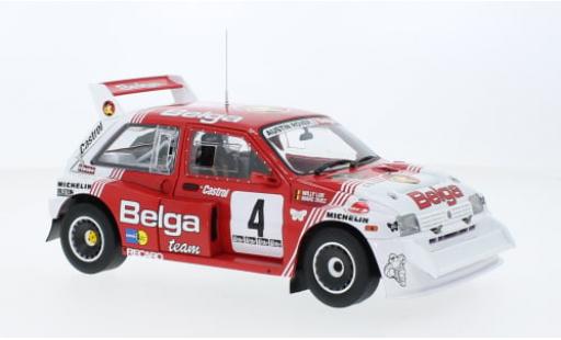 Coche miniatura MG Metro 1/18 Sun Star 6R4 No.4 Belga Lotto Bianchi Rallye 1986 1:18 MG Metro 1/18 Sun Star 6R4 No.4 Belga Lotto Bianchi Rallye 1986 1:18 coche miniatura