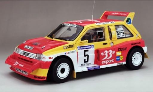 Coche miniatura MG Metro 1/18 Sun Star 6R4 No.5 33 Export Criterium des Cevennes 1986 D.Auriol/B.Occelli MG Metro 1/18 Sun Star 6R4 No.5 33 Export Criterium des Cevennes 1986 D.Auriol/B.Occelli coche miniatura