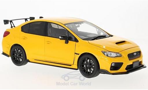Coche miniatura Subaru WRX STI 1/18 Sun Star STI (S207) amarillo RHD 2015 NBR Challange Package Subaru WRX STI 1/18 Sun Star STI (S207) amarillo RHD 2015 NBR Challange Package coche miniatura
