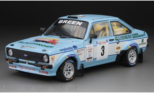 Coche miniatura Ford Escort 1/18 Sun Star Mk II RS 1800 RHD No.3 West Wales Rally 2015 Ford Escort 1/18 Sun Star Mk II RS 1800 RHD No.3 West Wales Rally 2015 coche miniatura
