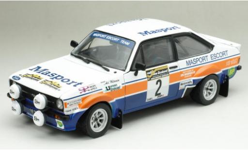 Coche miniatura Ford Escort 1/18 Sun Star MkII RS1800 No.2 Masport Rallye WM Rally Neuseeland 1977 Ford Escort 1/18 Sun Star MkII RS1800 No.2 Masport Rallye WM Rally Neuseeland 1977 coche miniatura