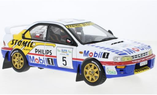 Coche miniatura Subaru Impreza 1/18 Sun Star 555 No.5 Mobil 1 Elpa Rally Halkidiki 1997 Subaru Impreza 1/18 Sun Star 555 No.5 Mobil 1 Elpa Rally Halkidiki 1997 coche miniatura