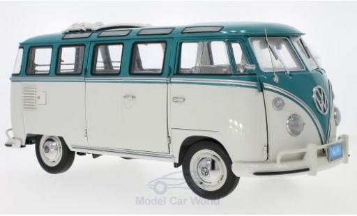 Coche miniatura Volkswagen T1 1/18 Sun Star Samba Bus türkis/gris 1962 Volkswagen T1 1/18 Sun Star Samba Bus türkis/gris 1962 coche miniatura