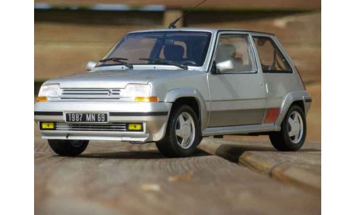 Renault 5 Phase 2 1/18 Norev GT Turbo 2 gris coche miniatura