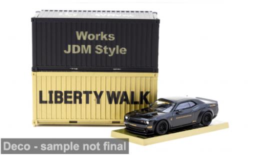 Dodge Challenger 1/64 Tarmac Works SRT Hellcat LB-Works schwarz 1:64 coche miniatura