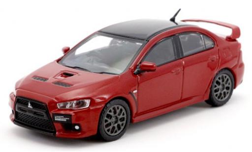 Coche miniatura Mitsubishi Lancer 1/64 Tarmac Works Evo X Final Edition metalico rojo/negro RHD Mitsubishi Lancer 1/64 Tarmac Works Evo X Final Edition metalico rojo/negro RHD coche miniatura