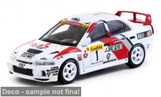 Coche miniatura Mitsubishi Lancer 1/64 Tarmac Works GSR Evolution IV weiss Rallye WM Monte Carlo #1 1:64 Mitsubishi Lancer 1/64 Tarmac Works GSR Evolution IV weiss Rallye WM Monte Carlo #1 1:64 coche miniatura