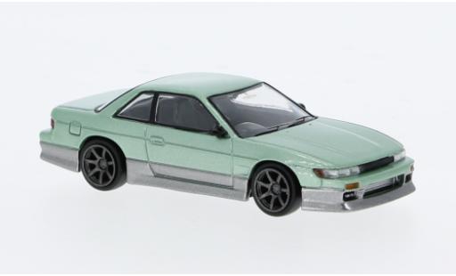Coche miniatura Nissan Silvia 1/64 Tarmac Works (S13) Vertex metallise grün/grau 1:64 Nissan Silvia 1/64 Tarmac Works (S13) Vertex metallise grün/grau 1:64 coche miniatura