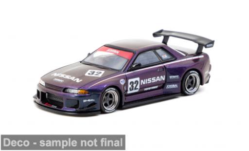 Coche miniatura Nissan Skyline 1/64 Tarmac Works R32 GTR lila 1:64 Nissan Skyline 1/64 Tarmac Works R32 GTR lila 1:64 coche miniatura