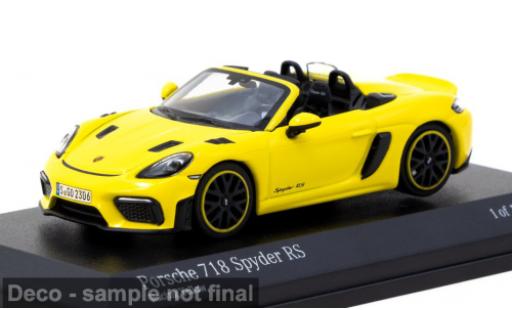 Porsche 718 1/64 Tarmac Works Spyder RS gelb 1:64 coche miniatura