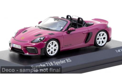 Porsche 718 1/64 Tarmac Works Spyder RS rosa 1:64 coche miniatura