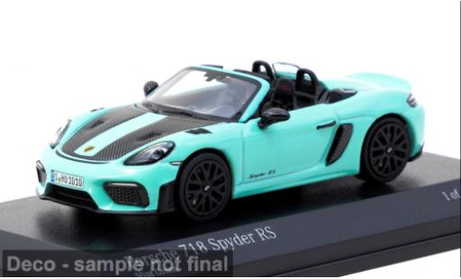 Porsche 718 1/64 Tarmac Works Spyder RS türkis/schwarz 1:64 coche miniatura