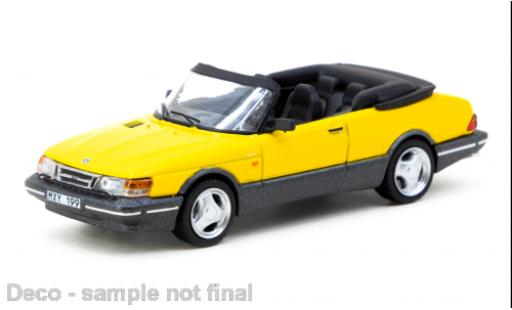 Saab 900 1/64 Tarmac Works Turbo gelb 1:64 coche miniatura