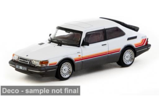 Saab 900 1/64 Tarmac Works Turbo weiss/Dekor 1:64 coche miniatura