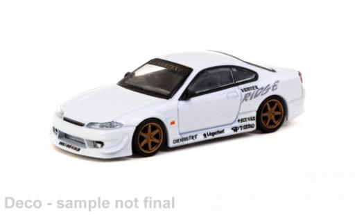 Coche miniatura Nissan Silvia 1/64 Tarmac Works (S15) VERTEX metallise blanche Nissan Silvia 1/64 Tarmac Works (S15) VERTEX metallise blanche coche miniatura