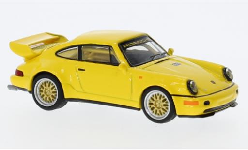 Coche miniatura Porsche 964 1/64 Tarmac Works 911  RSR amarillo Porsche 964 1/64 Tarmac Works 911  RSR amarillo coche miniatura
