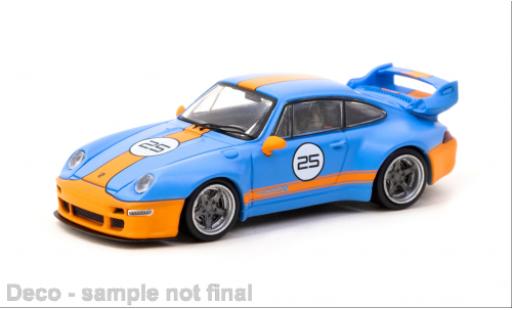 Coche miniatura Porsche 993 1/64 Tarmac Works 911  Gunther Works azul clair/naranja Porsche 993 1/64 Tarmac Works 911  Gunther Works azul clair/naranja coche miniatura