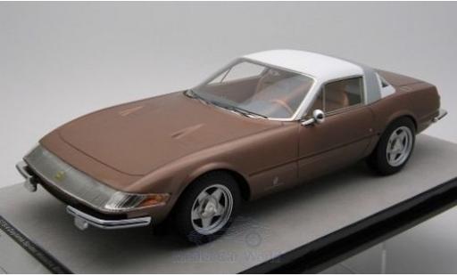 Ferrari 365 1/18 Tecnomodel GTB/4 Daytona Coupe Speciale metalico bronze/blanco 1969 coche miniatura